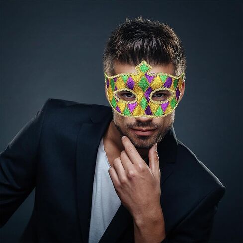 Coddsmz Masquerade Mask Venetian Party Mask Halloween Mask Costumes Mardi Gras Mask Party Accessory in Kuwait