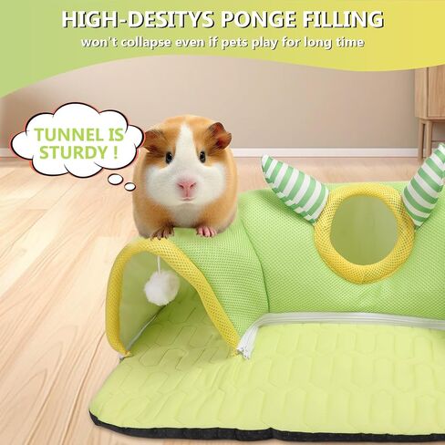 Guinea Pig Hideout & Tunnel Set, Washable Bed for Small Animals in Kuwait