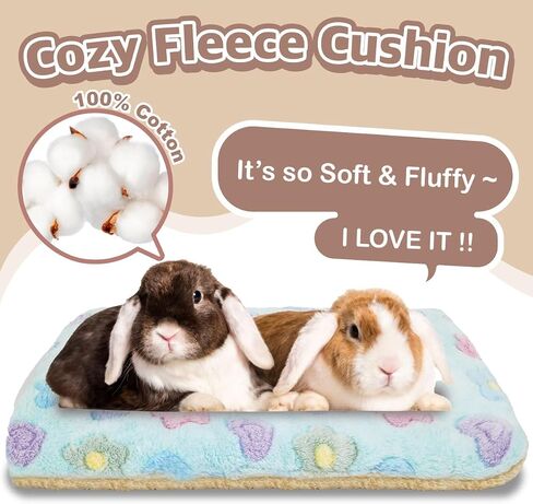 SoulThink® Floppy Ear Wooden Rabbit Bed - Easy to Assemble Rabbit Bed with Removable & Washable Fleece Mat, Small Animal Bed Suitable for Bunny, Guinea Pig, Chinchilla, Ferrets, Rats in Kuwait