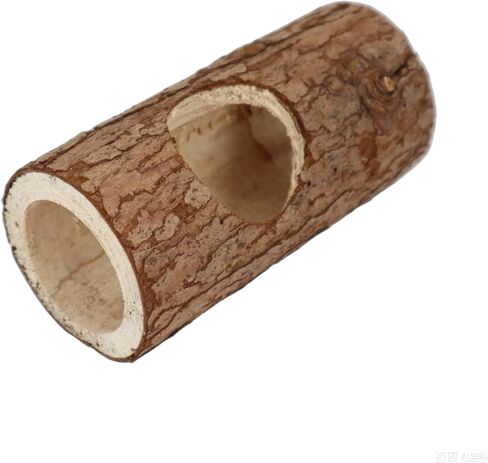 Wood Log Tunnel for Hamsters, Hideout Tube Toy for Pet Rat in Kuwait