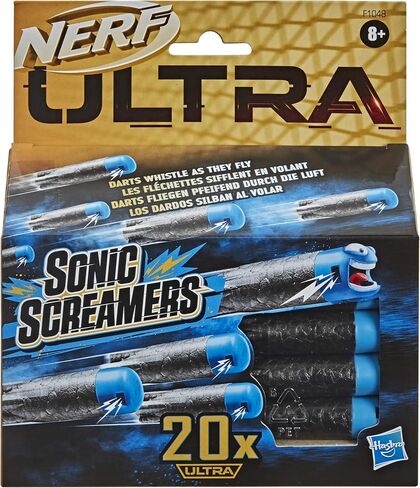 Nerf Ultra Sonic Screamers 20-Dart Refill Pack - Darts Whistle Through the Air - Compatible Only with Nerf Ultra Blasters in Kuwait