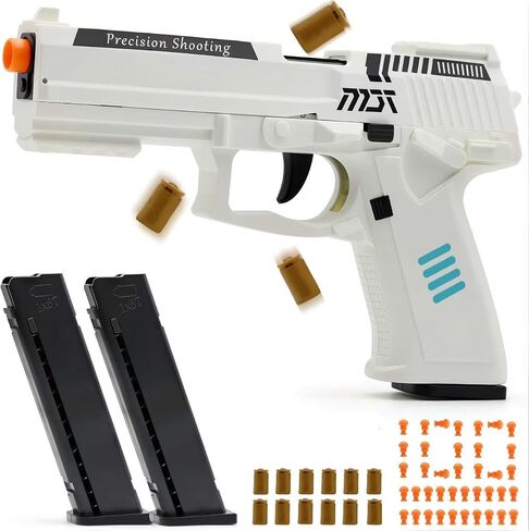 Automatic Shell Ejection Toy Gun, Automatic Reloading Rebound Pistols for Shooting Game Educational Toys Gifts for Kids Boys Girls in Kuwait