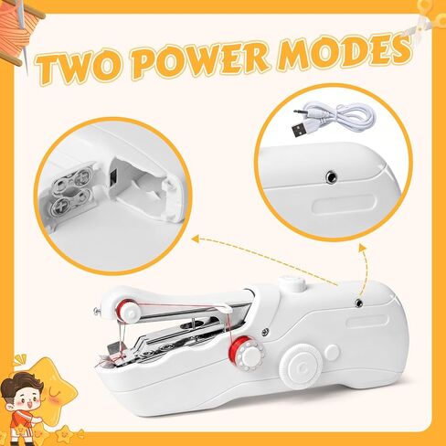 Hand Held Sewing Machine, Portable Sewing Machine For Beginners & Adults Hand Held Sewing Device with Sewing Kit, Quick Stitch Suitable for DIY Home Travel in Kuwait