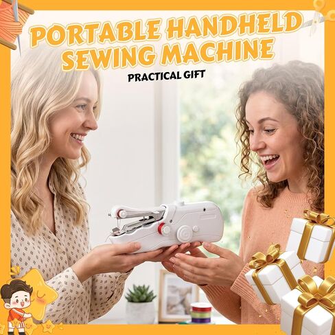 Hand Held Sewing Machine, Portable Sewing Machine For Beginners & Adults Hand Held Sewing Device with Sewing Kit, Quick Stitch Suitable for DIY Home Travel in Kuwait