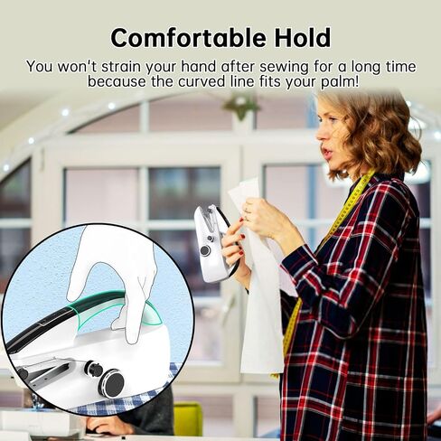 Handheld Sewing Machine for Beginners, Portable Mini Stitcher Kit with 20 Pre-Threaded Spools, Needles & Accessories, Easy Fabric Mender for Clothing Repair, DIY Crafts, and Travel Emergency Fixes. in Kuwait