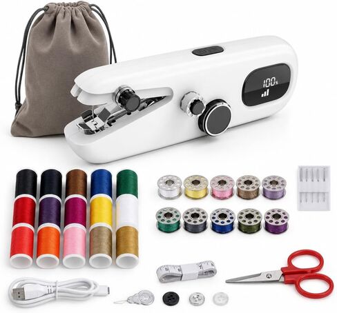 Rechargeable Handheld Sewing Machine, Cordless Mini Portable in Kuwait