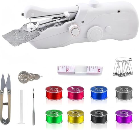 Handheld Sewing Machine, Mini Portable Electric Quick Sew Sewing Machine, Sewing Machines for Beginners, Easy To Use Suitable for Sewing Clothes, Fabrics, Curtains, Family Travel (Black) in Kuwait