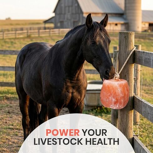 10 Himalayan Salt Block for Horses with Rope Natural Horse Salt Lick for Hydration and Mineral Support in Kuwait