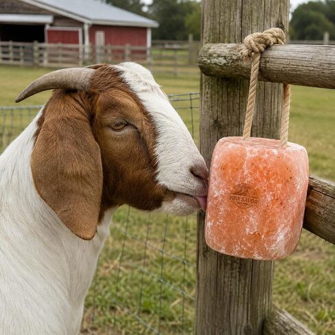 Himalayan Pink Salt Lick with Rope, 5-6 lb Each, 4 Pack for Horses & Cattle in Kuwait
