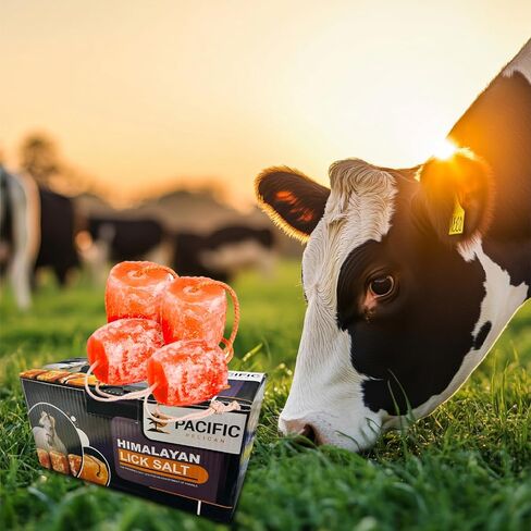 Himalayan Pink Salt Licks for Animals – Natural Salt Block with Rope for Horses, Cows, Deer & More – No Harmful Elements - Approximately 18 lbs (Pack of 4) in Kuwait