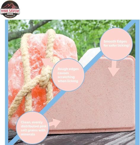 Compressed Pink Himalayan Salt Lick 6 lbs 100% Natural and Pure Feed Salt Block that Contains Trace Elements and Natural Minerals in Kuwait