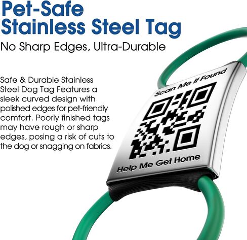 TechMark QR Code Dog Tags Personalized Ultra Durable Custom– Laser Engraved in Kuwait