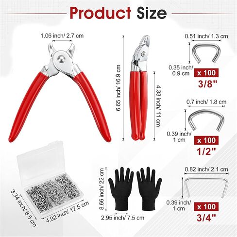 2P Hog Ring Pliers and 300P Hog Rings (3 Size) in Kuwait