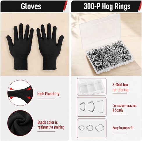 2P Hog Ring Pliers and 300P Hog Rings (3 Size) in Kuwait