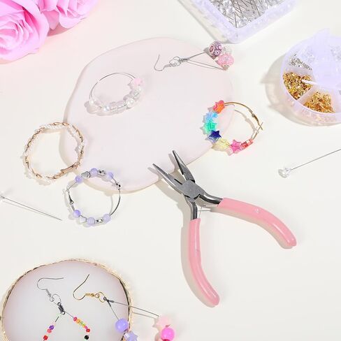 Needle Nose Pliers with Teeth, 4.5 Inch Pliers for Jewelry Making, Comfort Grip Handle Craft Pliers for Wire Bending, Repair, Object Grasping in Kuwait