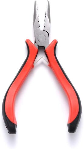 Pandahall 1Pcs Carbon Steel Crimper Pliers Crimping Tool Jewelry Wire for Crimp Beads Jewelry Making (Red) in Kuwait