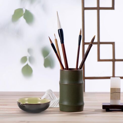 Lurrose Ceramic Calligraphy Ink Plate Desktop Dish for Ink and Water Use in Kuwait