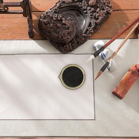 Lurrose Ceramic Calligraphy Ink Plate Desktop Dish for Ink and Water Use in Kuwait