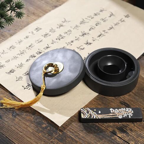 Stone Chinese Calligraphy Inkslab with Lid for Grinding and Storage in Kuwait