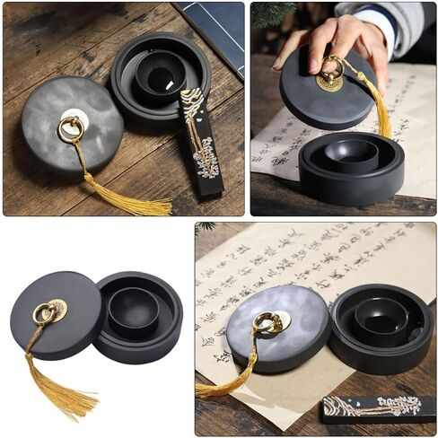 Stone Chinese Calligraphy Inkslab with Lid for Grinding and Storage in Kuwait