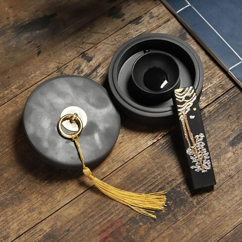 Stone Chinese Calligraphy Inkslab with Lid for Grinding and Storage in Kuwait