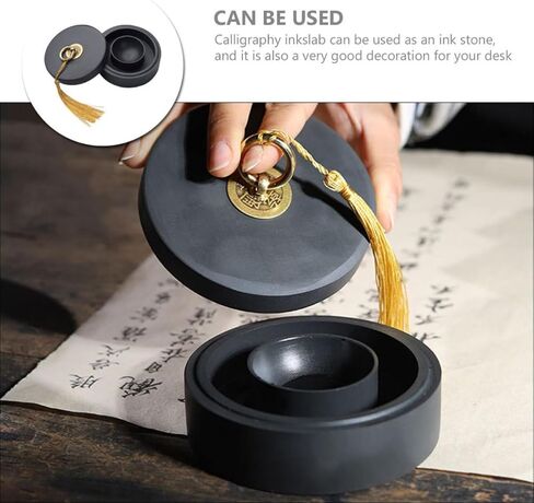 Stone Chinese Calligraphy Inkslab with Lid for Grinding and Storage in Kuwait