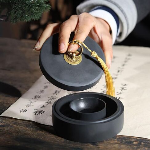 Stone Chinese Calligraphy Inkslab with Lid for Grinding and Storage in Kuwait