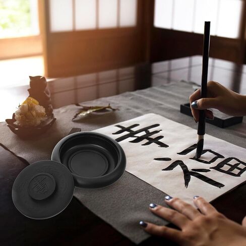 Chinese Calligraphy Ink Grinding and Storage Tool with Lid, Plastic Holder in Kuwait