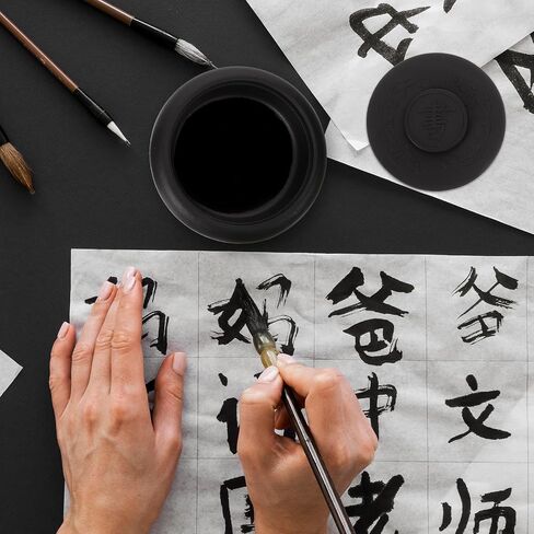 Chinese Calligraphy Ink Grinding and Storage Tool with Lid, Plastic Holder in Kuwait
