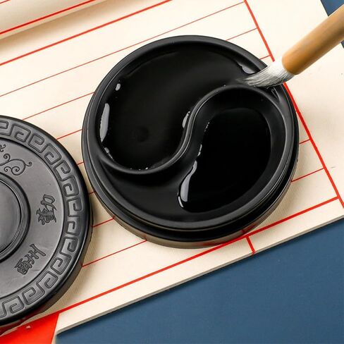 2pcs 2pcs Plastic Ink Dish with Lid, Desktop Calligraphy Accessory in Kuwait