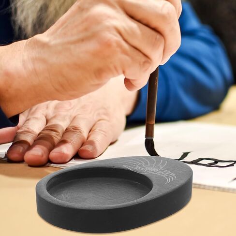 FOMIYES Grinding Stone for Calligraphy Ink, Portable round Desk Slab in Kuwait