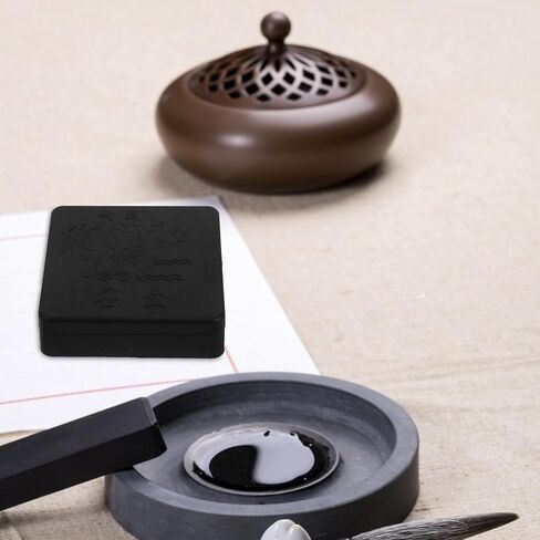 10pcs Chinese Calligraphy Ink Tray Inkstone with Lid Antique Design in Kuwait