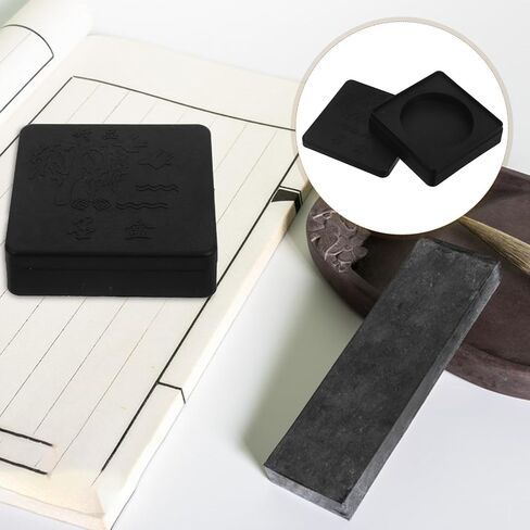 10pcs Chinese Calligraphy Ink Tray Inkstone with Lid Antique Design in Kuwait