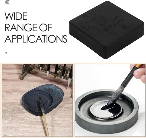 10pcs Chinese Calligraphy Ink Tray Inkstone with Lid Antique Design in Kuwait