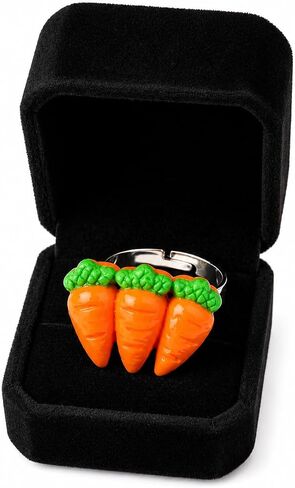 Fake 3 Carat Ring | 3 Karat Ring | Faux Diamond Rings | Prank Engagements Rings | Funny Promise-Rings | Joke Engagement Gifts | Gag Wedding Proposal | Fake Engagement Proposals | Black Ring Box Included | Adjustable Fit in Kuwait