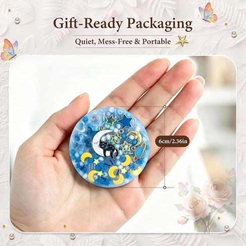 LOOMI 4 Pack Picky Pad - Artistic Oil Painting Inspired Skin Picking Fidget Toys for Adults - Aesthetic Sensory Picking Pad Set with Metallic Charms for Stress Management and Focus - 4 Unique Designs in Saudi Arabia