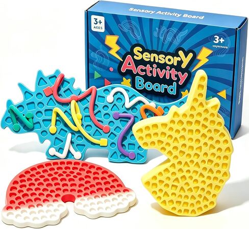 3 Pack Sensory Activity Board Fidget Toys for Kids, Calm‑Down Travel Fidget Board for Airplane & Classroom, Great Student Prize & Stuffer Gift for Stress‑Anxiety, Autistic & ADHD in Saudi Arabia