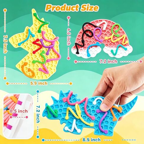 3 Pack Sensory Activity Board Fidget Toys for Kids, Calm‑Down Travel Fidget Board for Airplane & Classroom, Great Student Prize & Stuffer Gift for Stress‑Anxiety, Autistic & ADHD in Saudi Arabia
