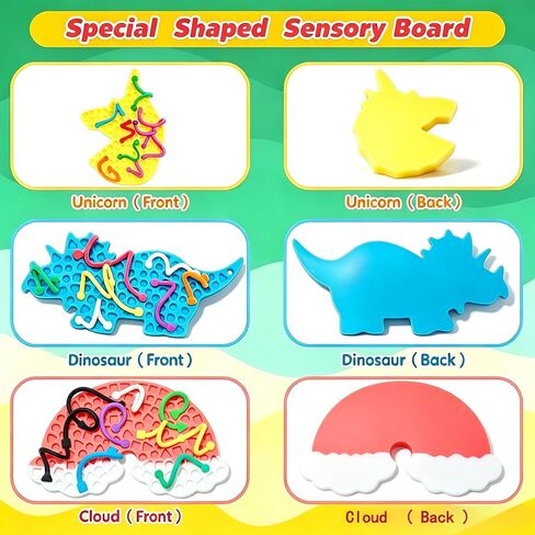 3 Pack Sensory Activity Board Fidget Toys for Kids, Calm‑Down Travel Fidget Board for Airplane & Classroom, Great Student Prize & Stuffer Gift for Stress‑Anxiety, Autistic & ADHD in Saudi Arabia