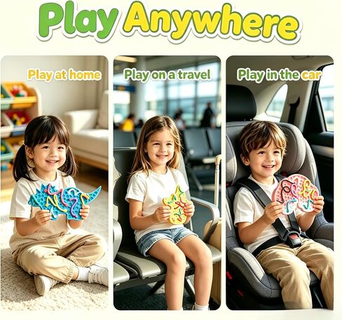 3 Pack Sensory Activity Board Fidget Toys for Kids, Calm‑Down Travel Fidget Board for Airplane & Classroom, Great Student Prize & Stuffer Gift for Stress‑Anxiety, Autistic & ADHD in Saudi Arabia