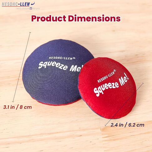 Finger Squeeze Fidget for Adults – Silent Anxiety Relief Sensory Pad, Soft Silicone with Fabric Cover, Portable Desk Stress Relief Squeeze for Office Use (Multisize, 2) in Saudi Arabia