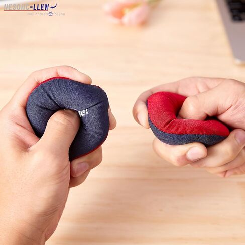 Finger Squeeze Fidget for Adults – Silent Anxiety Relief Sensory Pad, Soft Silicone with Fabric Cover, Portable Desk Stress Relief Squeeze for Office Use (Multisize, 2) in Saudi Arabia
