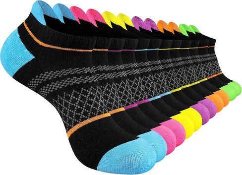 eallco Womens Ankle Socks Athletic Running Short Socks With Cushioned Sole 6 Pairs in Kuwait