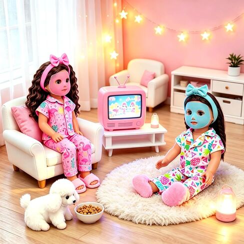 ZITA ELEMENT 18 Inch Girl Doll Clothes, Spa & Sleepover Party Accessories in Kuwait