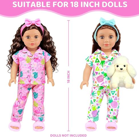ZITA ELEMENT 18 Inch Girl Doll Clothes, Spa & Sleepover Party Accessories in Kuwait