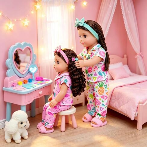 ZITA ELEMENT 18 Inch Girl Doll Clothes, Spa & Sleepover Party Accessories in Kuwait