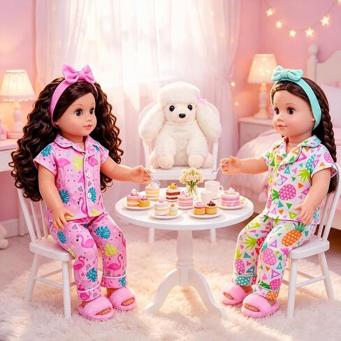 ZITA ELEMENT 18 Inch Girl Doll Clothes, Spa & Sleepover Party Accessories in Kuwait