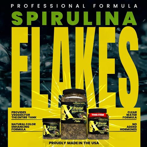 Xtreme Spirulina Flakes - Herbivore Tropical Fish Food (3.5oz) in Kuwait