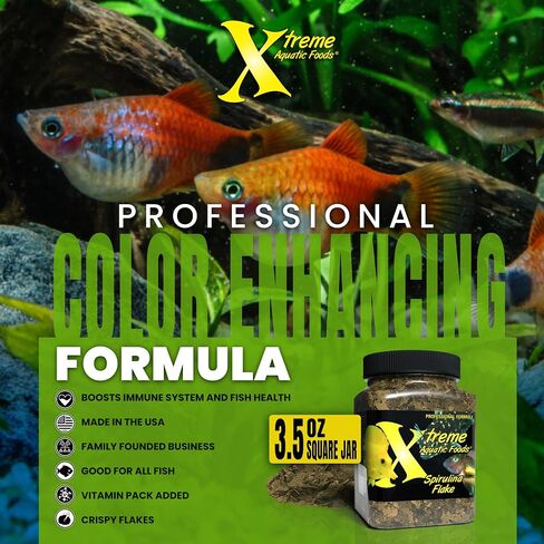 Xtreme Spirulina Flakes - Herbivore Tropical Fish Food (3.5oz) in Kuwait