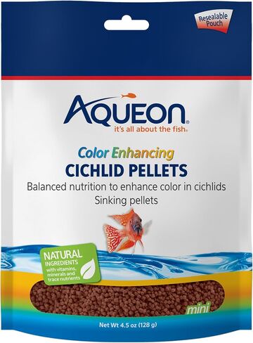 Aqueon Cichlid Food Color Enhancing 4.5 Ounces Color in Kuwait
